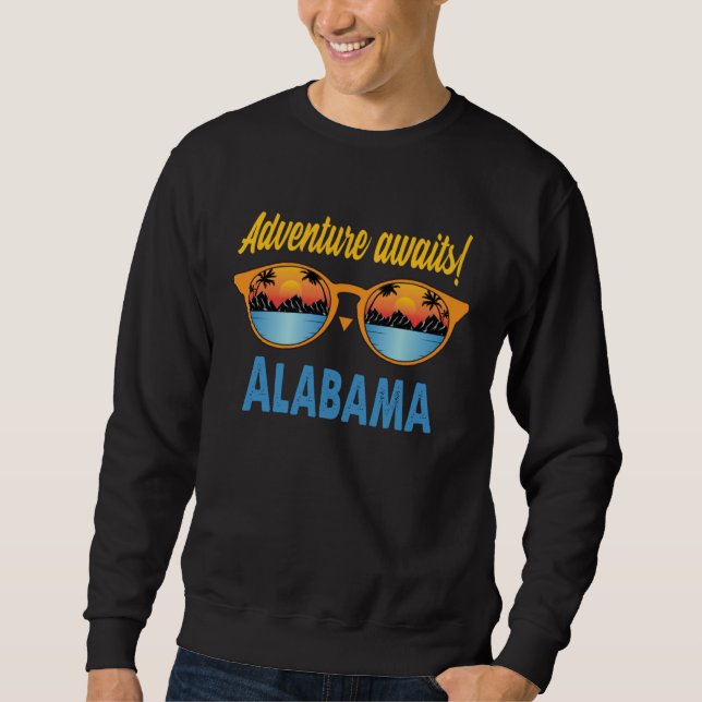 Sweatshirt Alabama Souvenir Love Travel Trip Usa States Alaba (Devant)