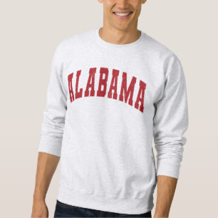 Sweatshirt Alabama Vintage College Style Texte rouge