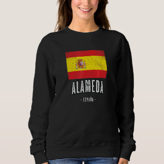 Sweatshirt Alameda Espagne Es Drapeau Ville Bandera Ropa