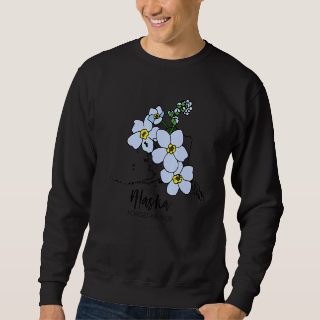 Sweatshirt Alaska Forget Me Not Flower (Devant)