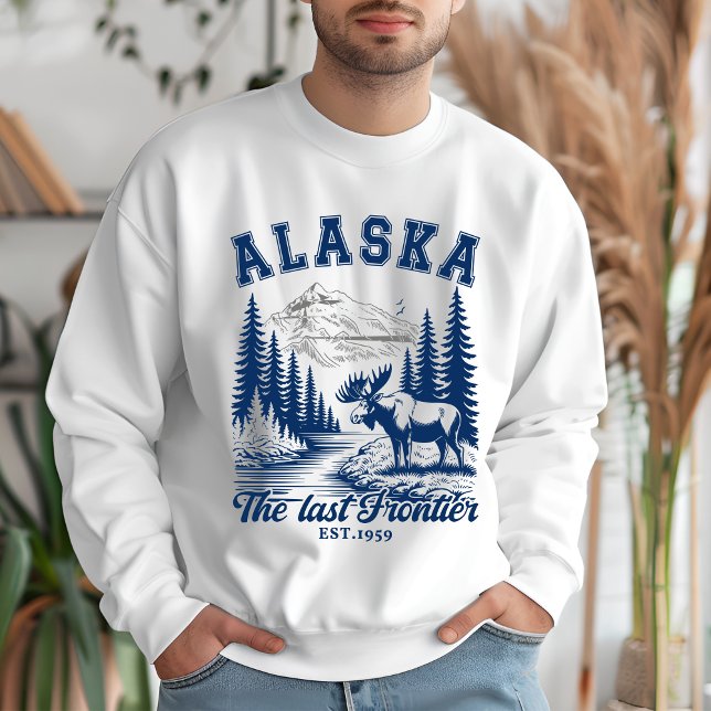 Sweatshirt Alaska Nature Escape with Moose (Créateur téléchargé)