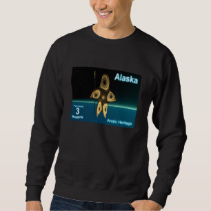 Sweatshirt Alaska Postage - Fractal Inuit Hunter