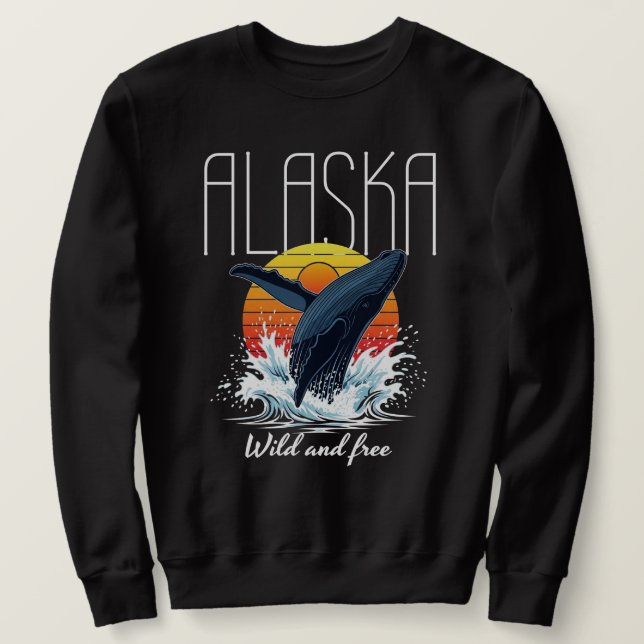 Sweatshirt Alaska sauvage et libre  (Design devant)