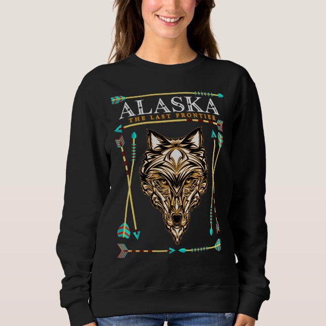 Sweatshirt Alaska State Pride Alaska Northern Lights Alaska T (Devant)