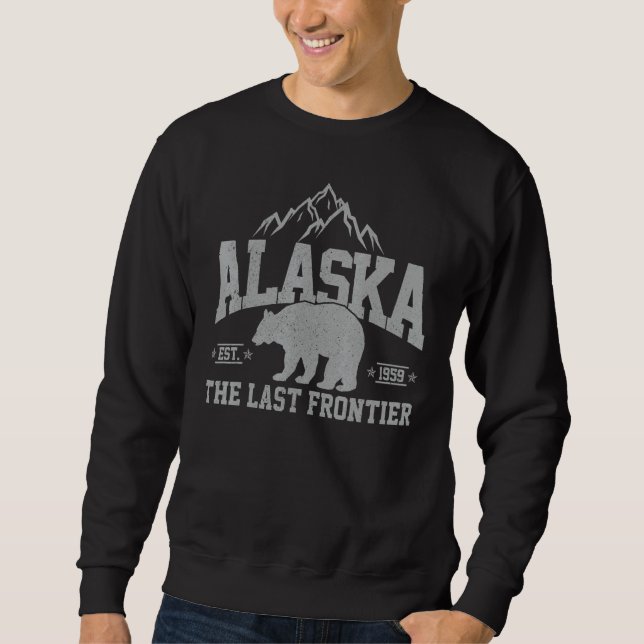 Sweatshirt Alaska The Last Frontier EST 1959 Grizzly Bear Mou (Devant)