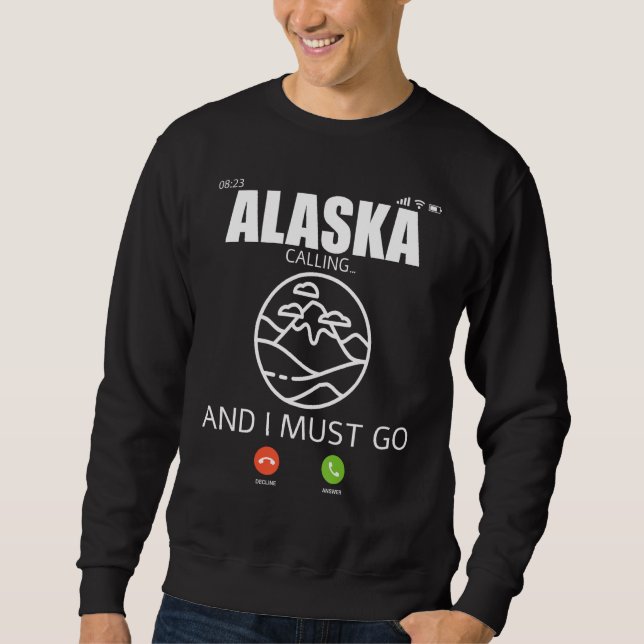 Sweatshirt Alaska Travel Camp Vacation Trip Hiking And Backpa (Devant)