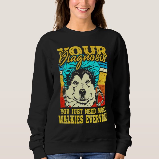 Sweatshirt Alaskan Klee Kai Malamute Sibérien Husky Dog Walki (Devant)