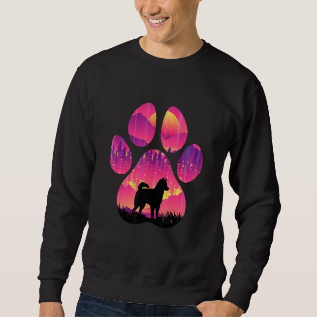 Sweatshirt Alaskan Klee Kai Paw Mom Dad Dog  Women Men (Devant)