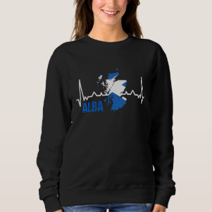 Sweatshirt Alba Heartbeat Scotland Scotland Drapeau Scotland