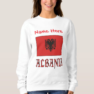 Sweatshirt Albanais Drapeau albanais rouge personnalisé pour 