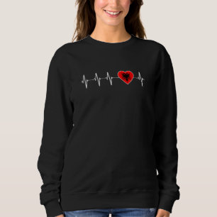 Sweatshirt Albanais Heartbeat I Love Albanie Flag Heart Pride