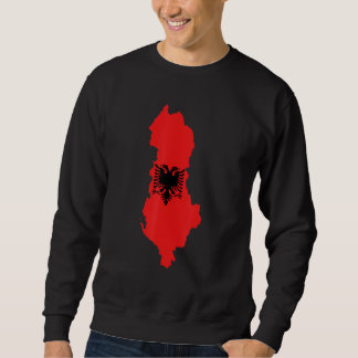 Sweatshirt Albania flag in Albania outline Albania