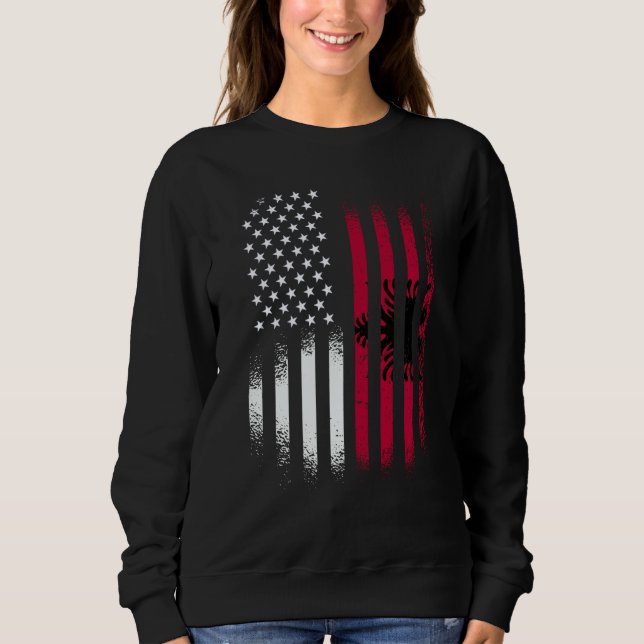 Sweatshirt Albanian American Heritage Month Albania Patriot G (Devant)