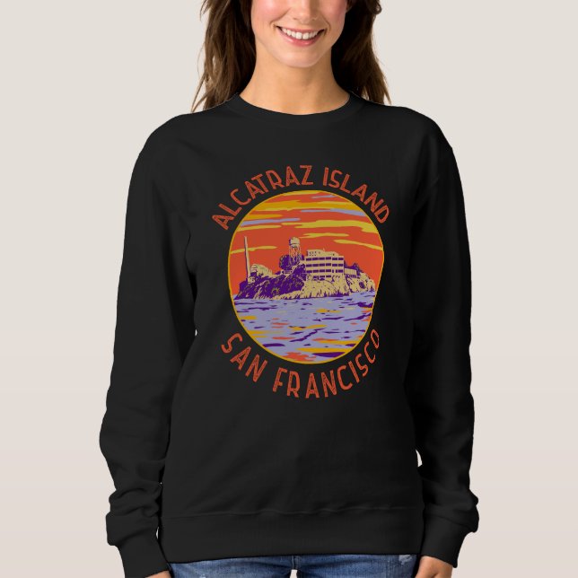 Sweatshirt Alcatraz Island San Francisco Cercle en détresse (Devant)