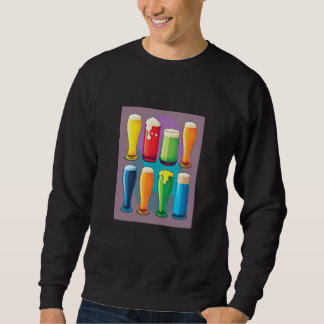 Sweatshirt Alcoholic Drinks Enthusiast Pop Style Glasses Of B