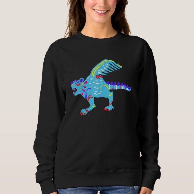 Sweatshirt Alebrijes Fantasy Figure Animal Sculpture Dragon (Devant)