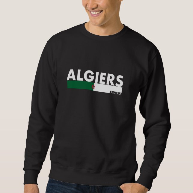 Sweatshirt Alger Algérie Drapeau Algérien (Devant)