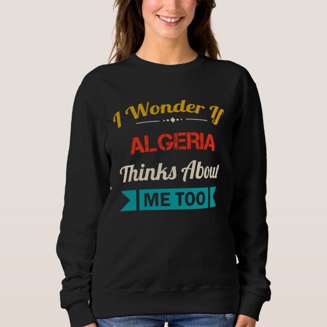 Sweatshirt Algérie    Citation Souvenir Vintage (Devant)
