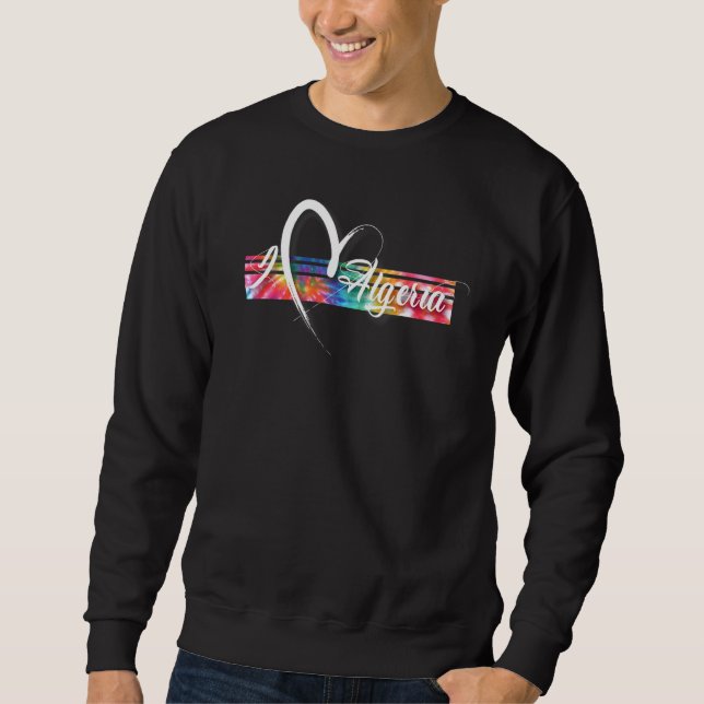 Sweatshirt Algérie Tie Dye Cool Vintage Inspiré (Devant)