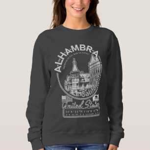 SWEATSHIRT ALHAMBRA CALIFORNIA VINTAGE - VILLE ALHAMBRA CA
