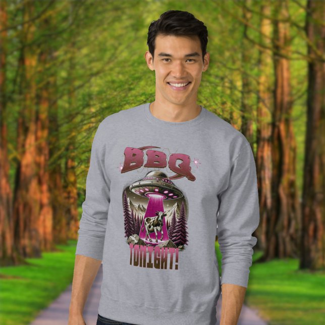 Sweatshirt Alien BBQ Enlèvement de vache Plaisanterie (Créateur téléchargé)