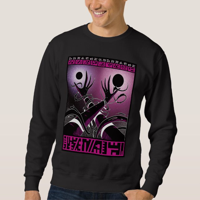 Sweatshirt Alien Cosmic Hands Galaxy Space (Devant)