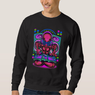 Sweatshirt Alien Dj Inspiré Tourne-disques Aliens Liés Ufo Ho