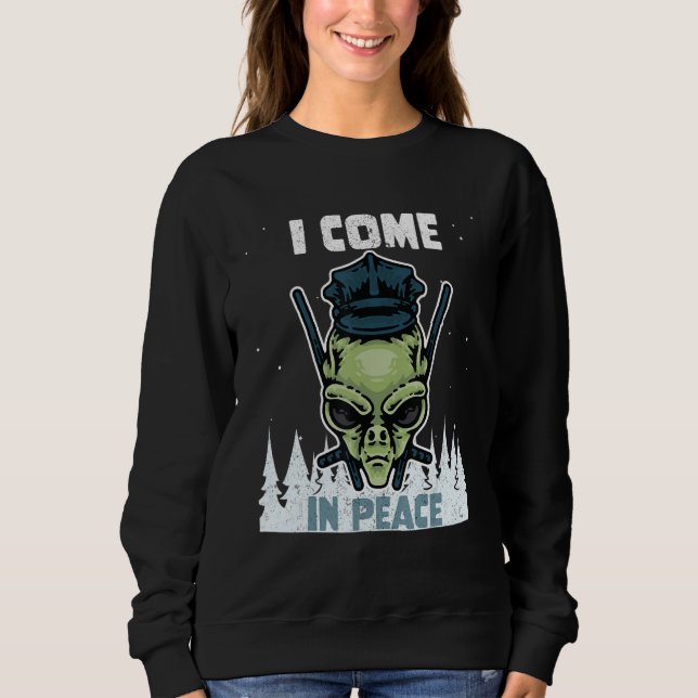 Sweatshirt Alien Galaxy Science Espace Je Viens En Paix 1 (Devant)