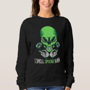 Sweatshirt Alien Halloween Costume Je Sens Éffrayant Horro hu