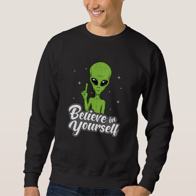 Sweatshirt Alien Head Area 51 Ufo Aliens Space Funny Cadeau (Devant)