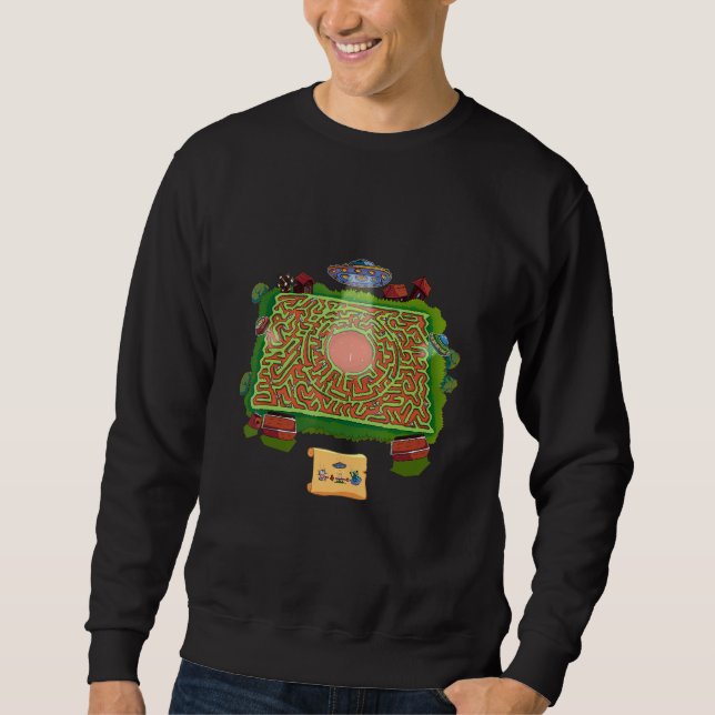 Sweatshirt Alien Maze, Jouable, Jeu (Devant)