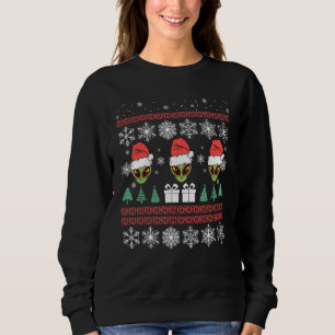 Sweatshirt Alien Santa Hat Cool de Noël Ugly X Mas Pajama P