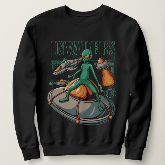 Sweatshirt Alien Space Invaders (Design devant)