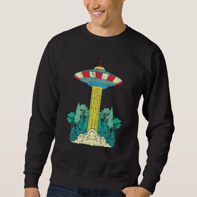 Sweatshirt Alien Unidentified Flying Object Sci Fi Nature For (Devant)