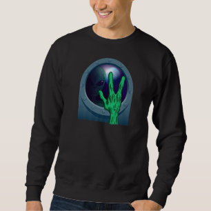 Sweatshirt Alien Vert Tête Ufo Croire Zone 51 Espace Entrer