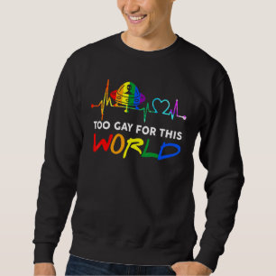 Sweatshirt Aliens Gay Heartbeat Fide Spaciliship Ufo Alien
