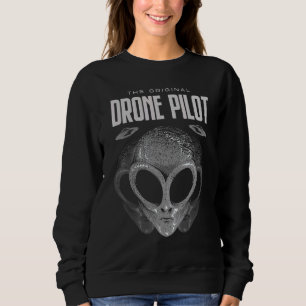 Sweatshirt Aliens Gris Sur Le Pilote De Drone D'Origine