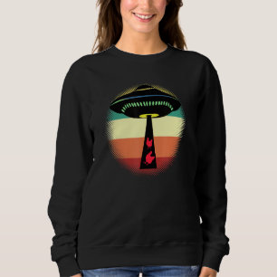 Sweatshirt Aliens Ufo Enlèvement De Poulets Volant Saucer Cou