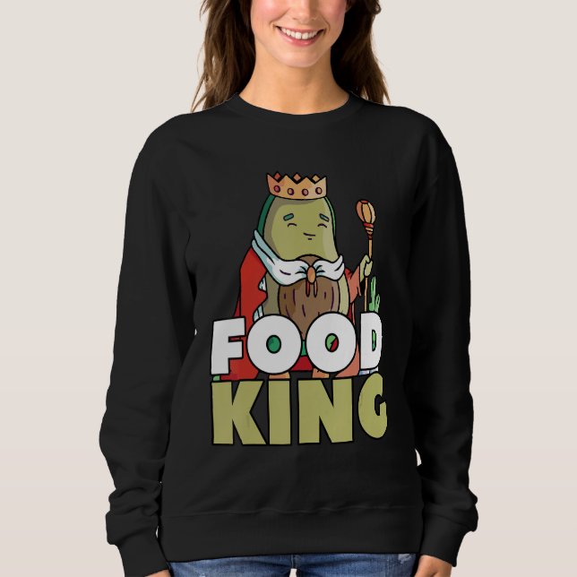 Sweatshirt Alimentation Avocado King saine alimentation Vegan (Devant)