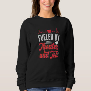 Sweatshirt Alimenté par le théâtre et le motif de thé pour l'