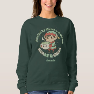 Sweatshirt Alimenté par Matcha & Cheer L'elfe de Noël