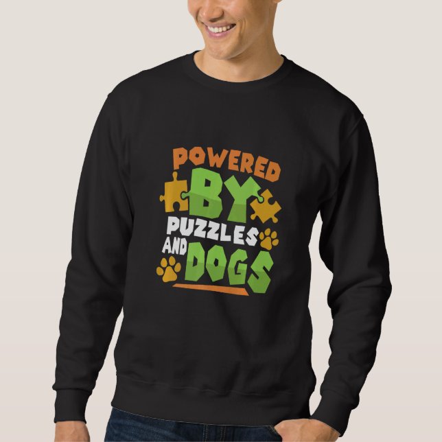 Sweatshirt Alimenté Par Puzzles Et Chiens Puzzle Puzzler Boar (Devant)