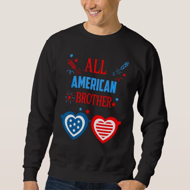 Sweatshirt All American Brother 4th Of July Memorial Day Matc (Devant)