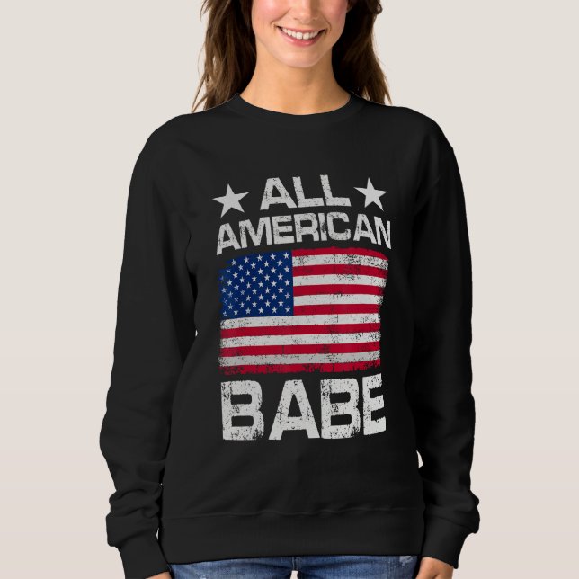 Sweatshirt All American Flag American The 4th Of Jully (Devant)