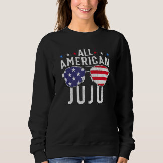 Sweatshirt All American Juju USA Flag Sunglasses 4th Of July 