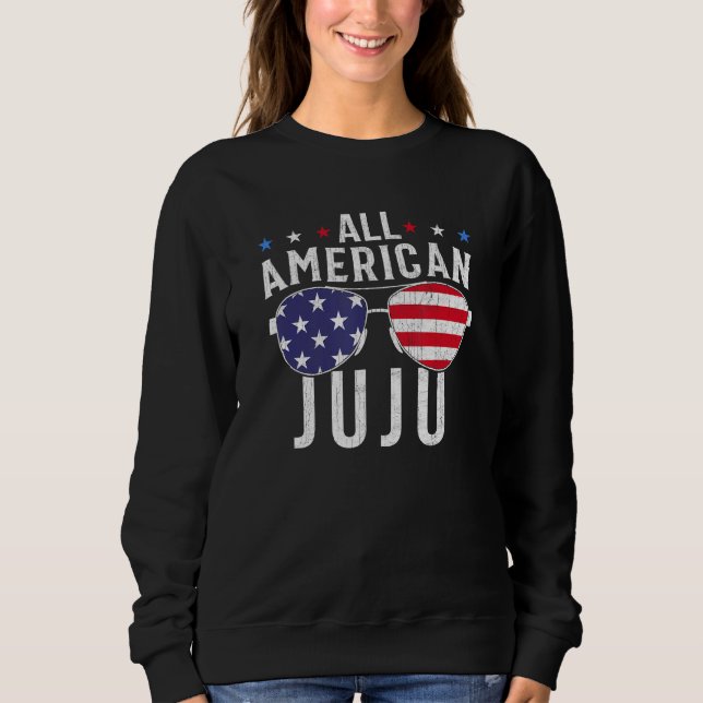 Sweatshirt All American Juju USA Flag Sunglasses 4th Of July  (Devant)