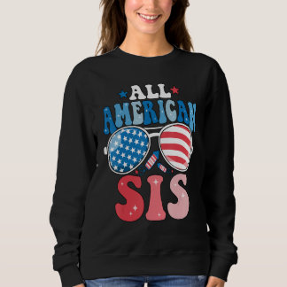 Sweatshirt All American Sis Sunglasses 4th of July Family Mat