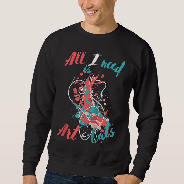 Sweatshirt All I need is and Cats Cool Line Raglan Baseball (Devant)