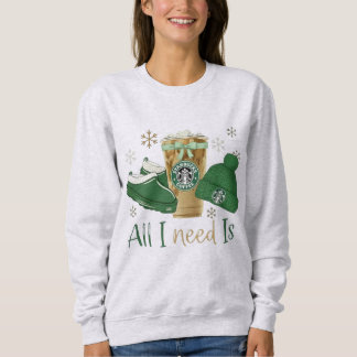 Sweatshirt All I Need Is Iced Coffee, Warm Slippers & a Cozy