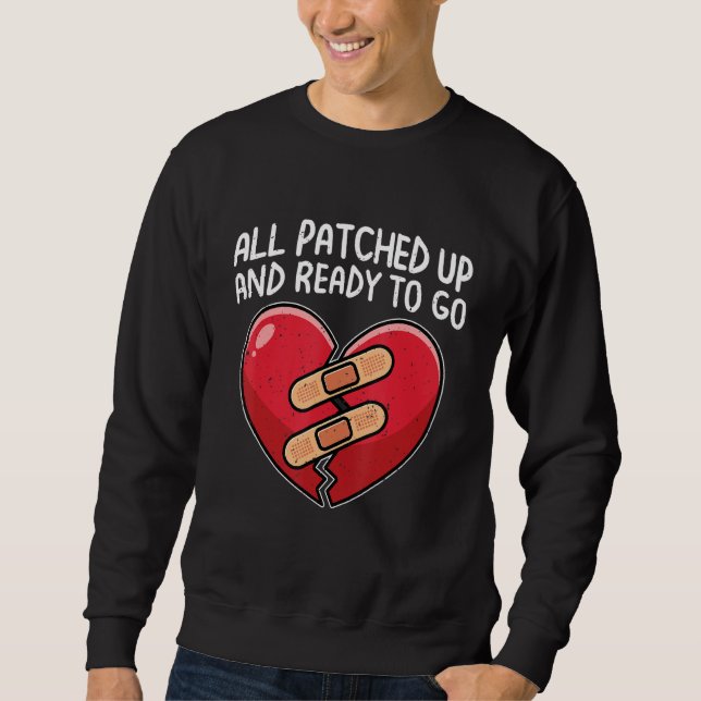 Sweatshirt All Patched Up Open Heart Surgery Recovery Survivo (Devant)